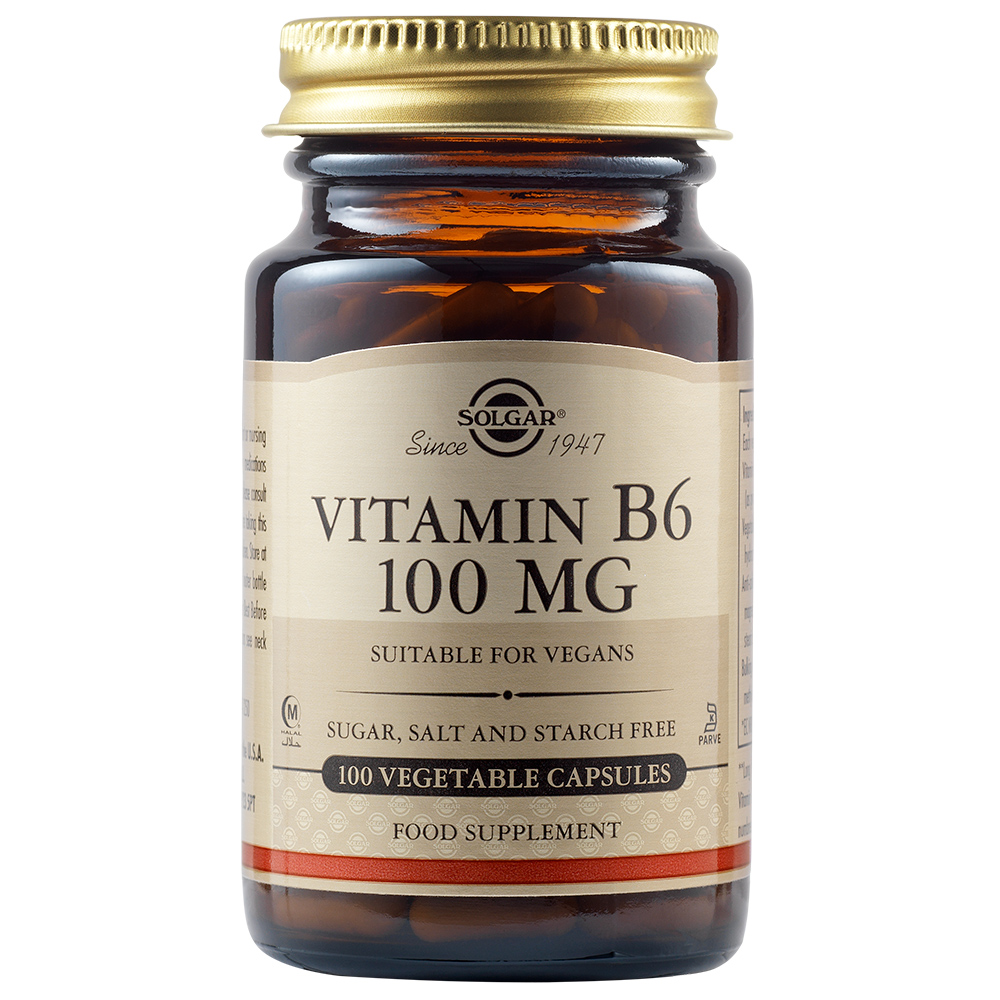 Adulti - Vitamina B6 100 mg, 100 capsule, Solgar, sinapis.ro