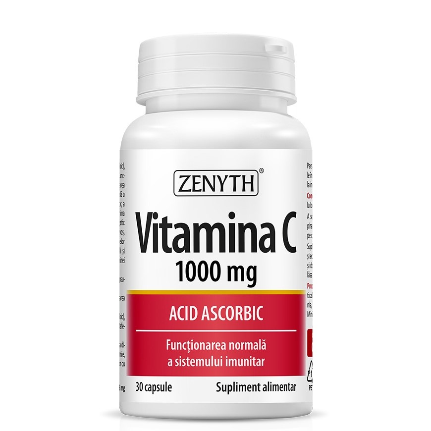 Imunitate - Vitamina C 1000mg, 30 capsule, Zenyth, sinapis.ro