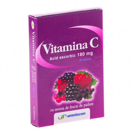 Imunitate - Vitamina C 180mg fr padure 20cpr Amniocen  , sinapis.ro