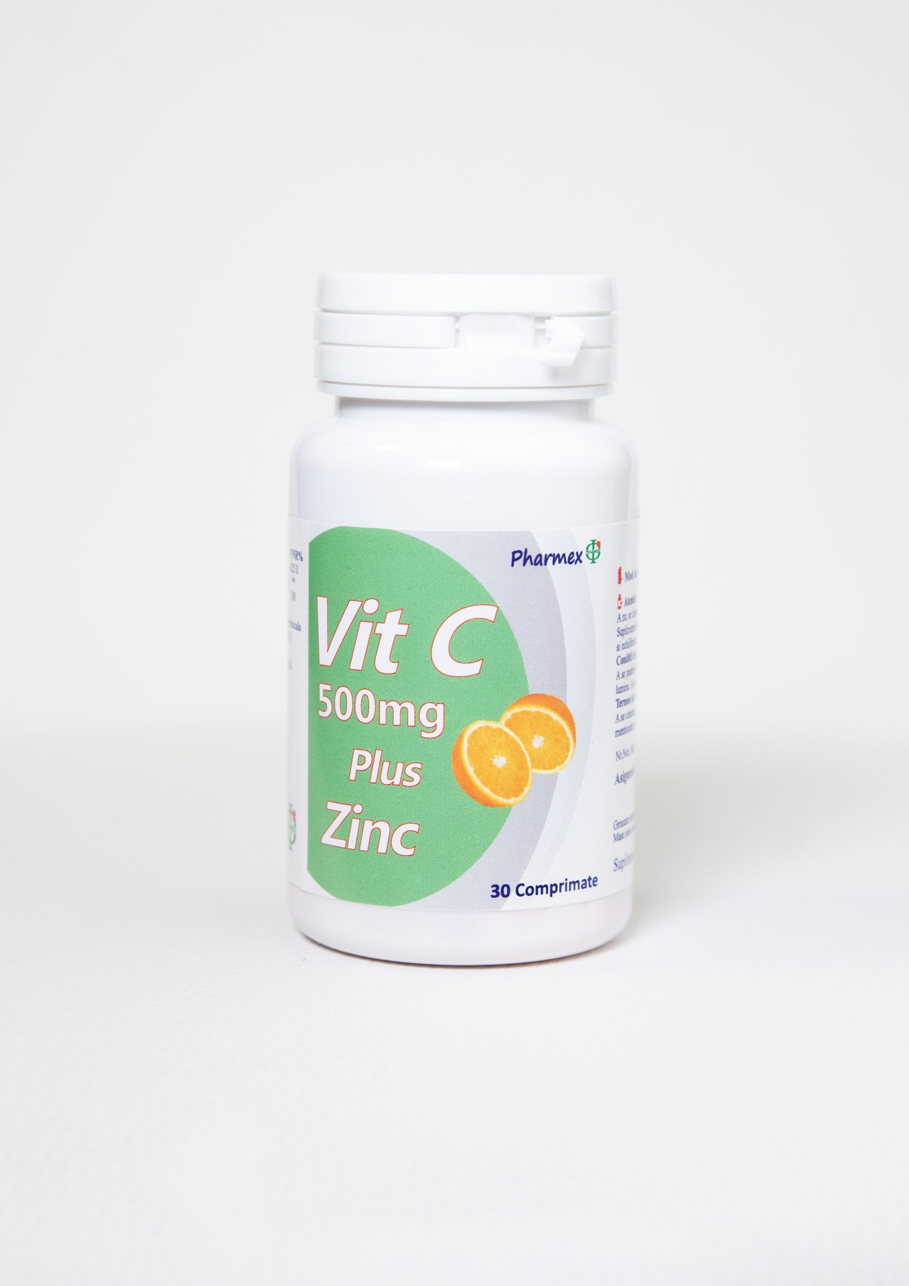 Imunitate - Vitamina C 500mg + Zinc, 30 comprimate, Pharmex, sinapis.ro