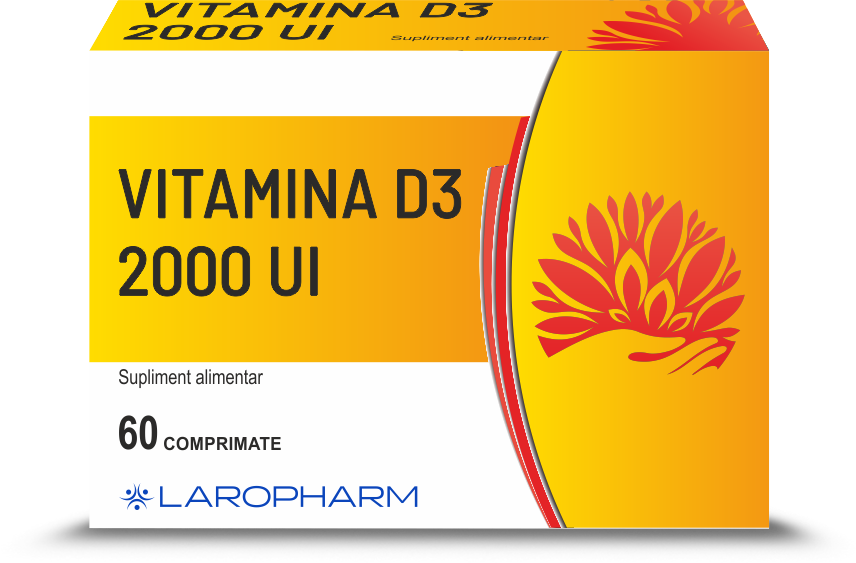 IMUNOMODULATOARE - Vitamina D3 2000UI 60 comprimate, sinapis.ro