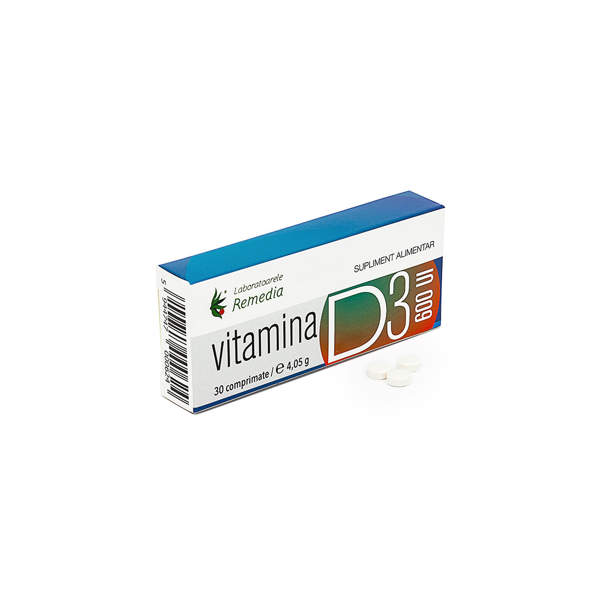 Imunitate - Vitamina D3 600 U.I., 30 comprimate, Remedia, sinapis.ro