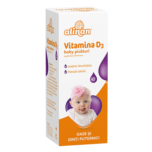 Copii - Vitamina D3 picături Alinan, 10 ml, Fiterman, sinapis.ro