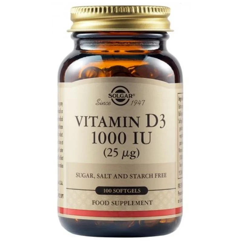 IMUNOMODULATOARE - Vitamina D3 capsule moi 1000 UI, Solgar, sinapis.ro
