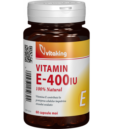 Adulti - Vitamina E 400IU, 60 capsule, Vitaking, sinapis.ro