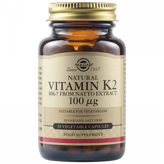 Adulti - Vitamina K2 100 ug, 50 capsule, Solgar, sinapis.ro