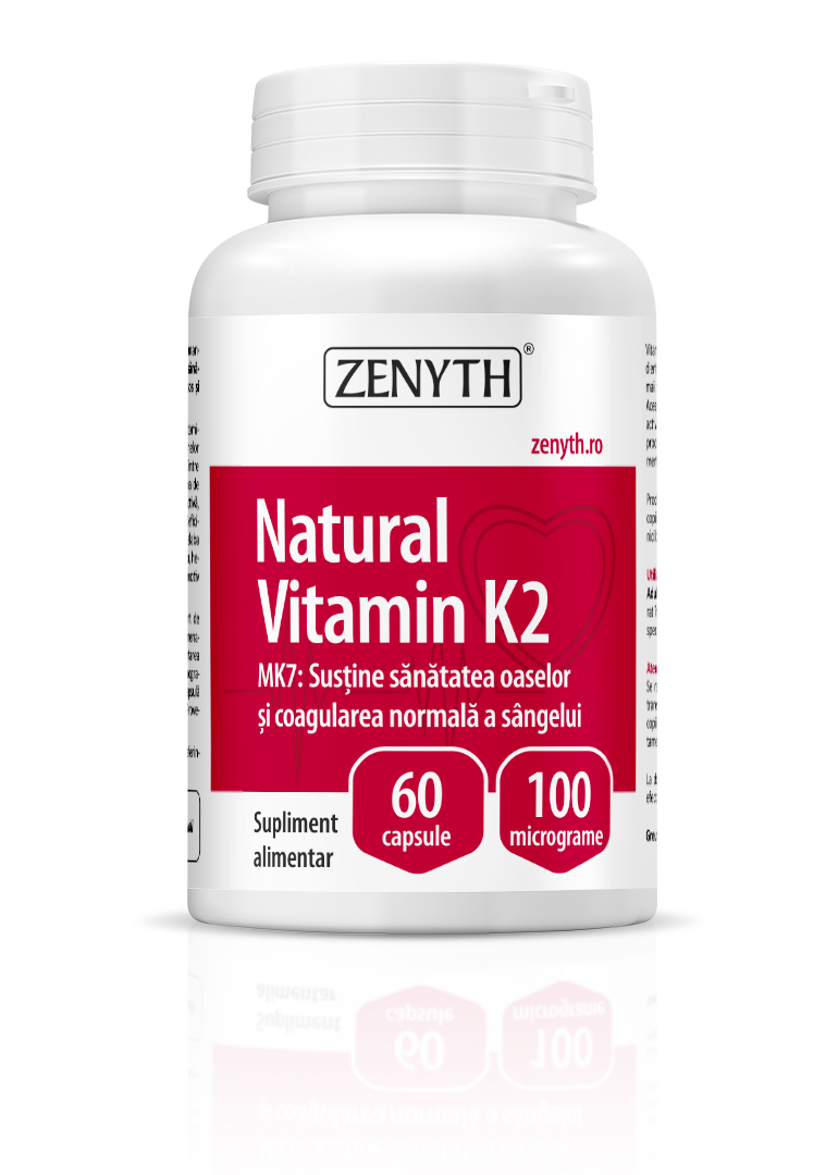 Adulti - Vitamina K2 Naturală, 60 capsule, sinapis.ro