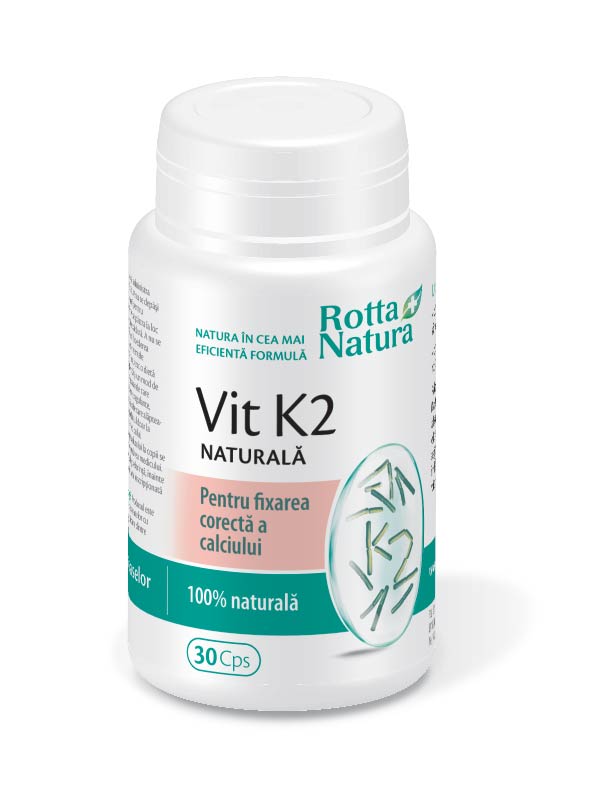 Adulti - Vitamina K2 naturală, 30 capsule, Rotta Natura, sinapis.ro