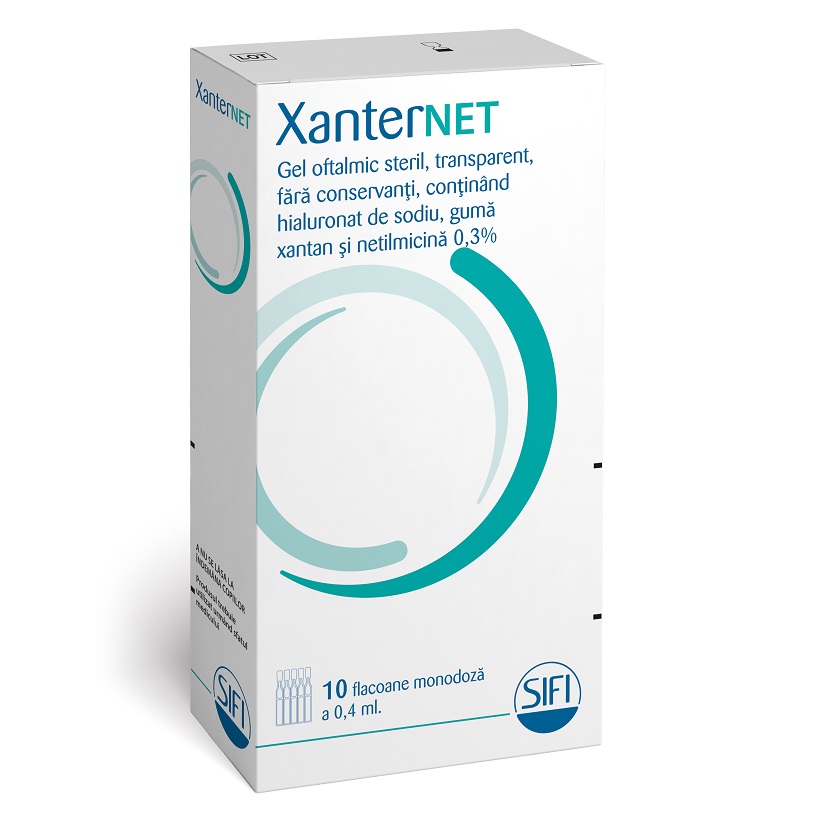 OFTAMOLOGIE - Xanternet, gel oftalmic, 0.4ml, 10 flacoane, Sifi, sinapis.ro