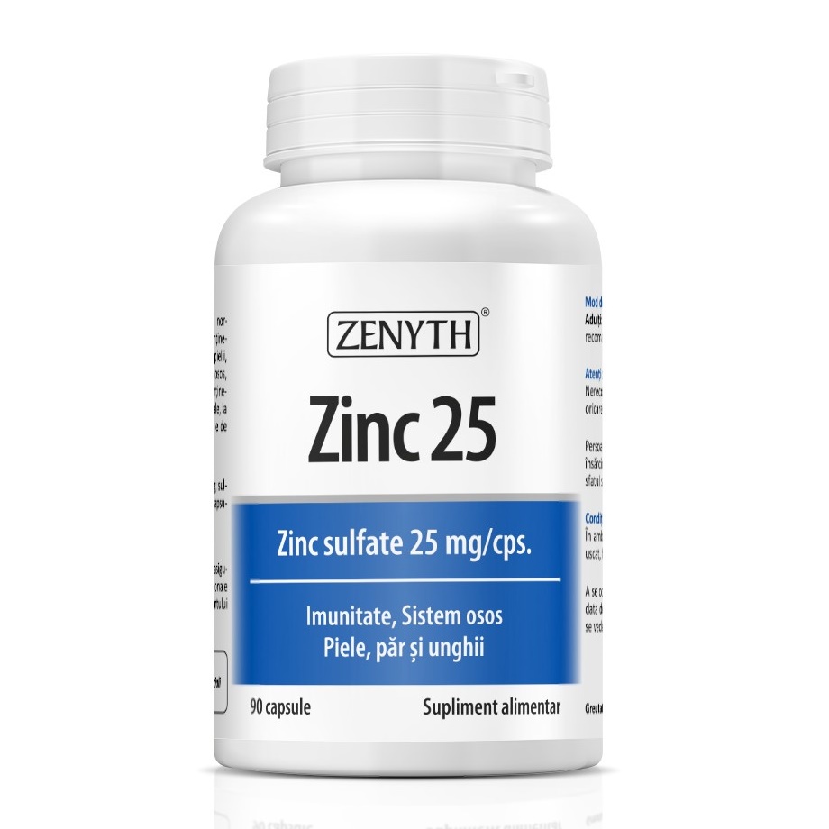 Prostata - Zinc, 25mg, 90 capsule, Zenyth, sinapis.ro