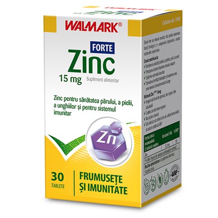Imunitate - Zinc Forte 15 mg, 30 tablete, Walmark, sinapis.ro
