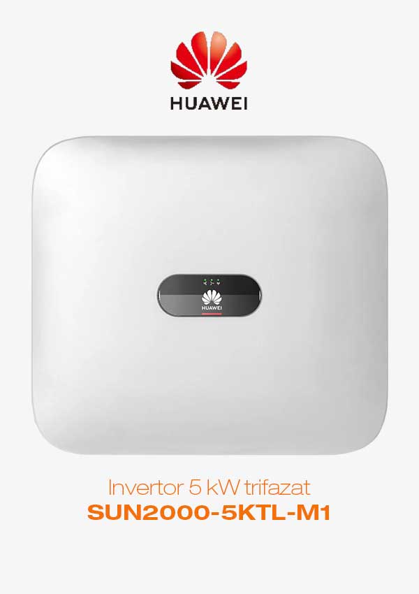 Invertor 5 kw hibrid trifazat huawei, wlan, 4g Huawei