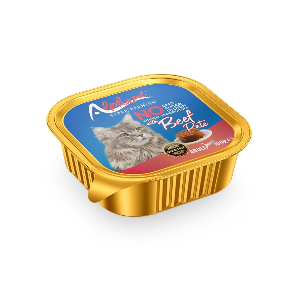 Pisici - AlphaPet Hr. Umeda cu Vita pt. Pisici Pate 100g, https:shop.interpet.ro