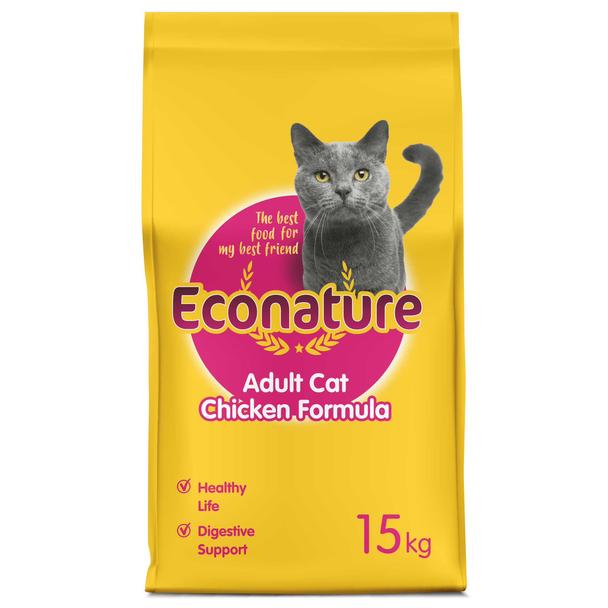 Pisici - Econature Hr. Uscata cu Pui pt. Pisici Adulte 15kg, https:shop.interpet.ro