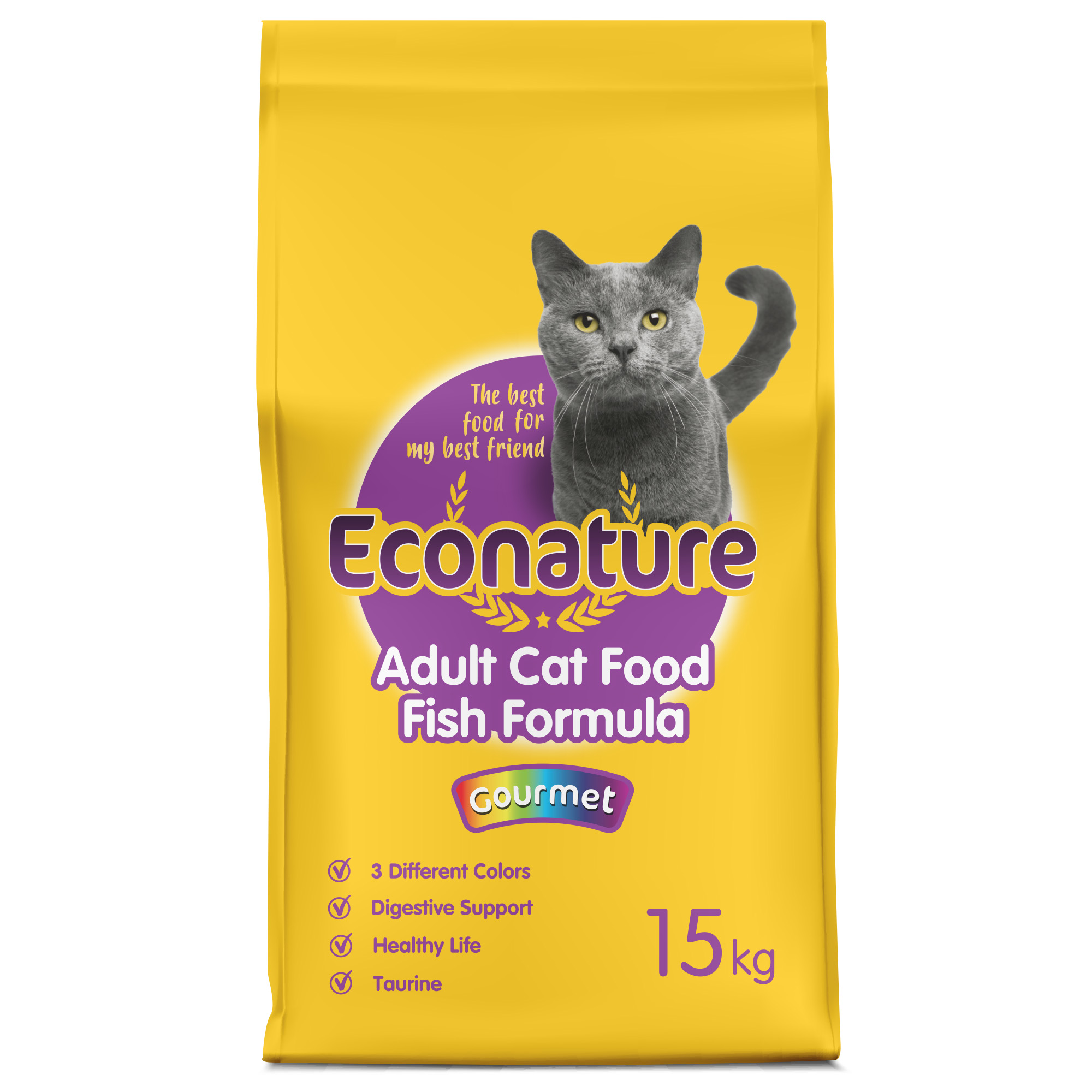 Pisici - Econature Hr. Uscata Gourmet Peste pt. Pisici 15kg, https:shop.interpet.ro