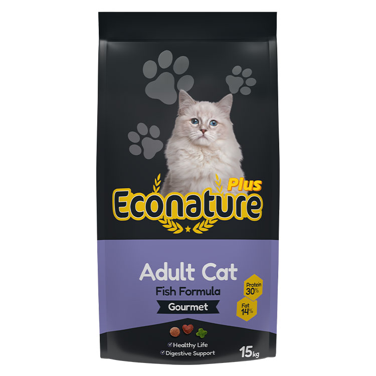 Pisici - Econature Plus Hr. Usc. Gourmet Peste pt. Pisici Adulte 15kg, https:shop.interpet.ro