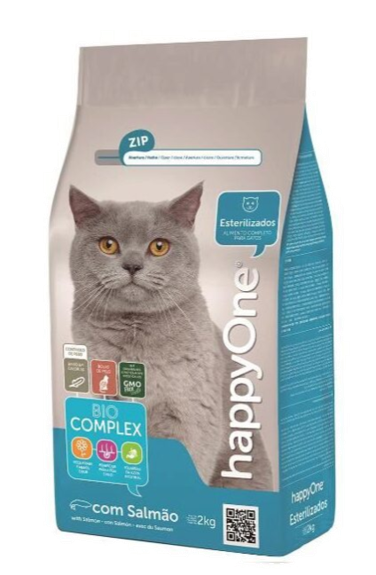 Pisici - HappyOne Hr. Uscata cu Somon pt pisica steril. 2kg, https:shop.interpet.ro