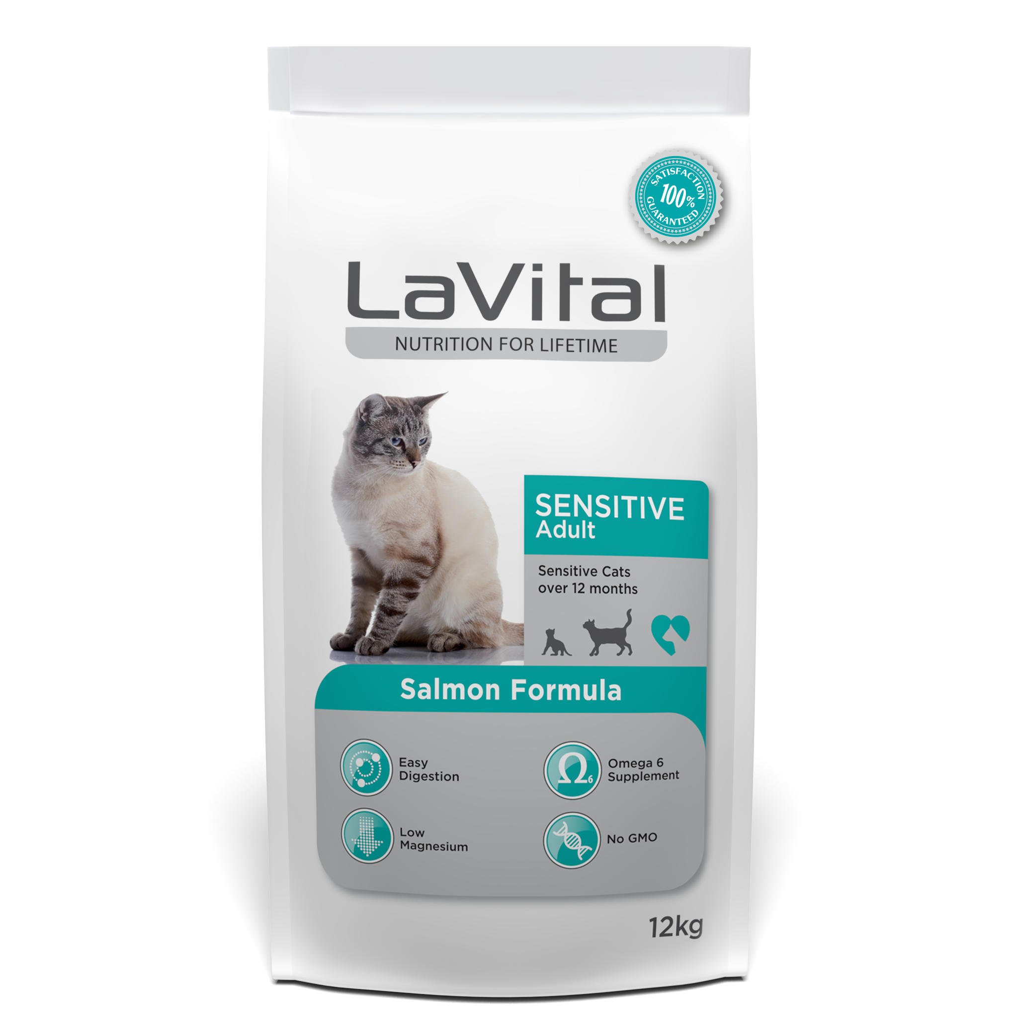 Pisici - LaVital Hr. Uscata cu Somon pt. Pisici Sensibile 12kg, https:shop.interpet.ro