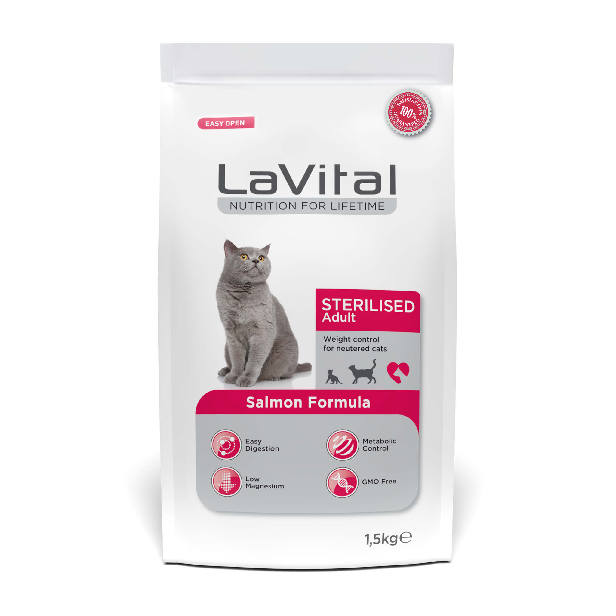 Pisici - LaVital Hr. Uscata cu Somon pt. Pisici Sterilizate 1.5kg, https:shop.interpet.ro