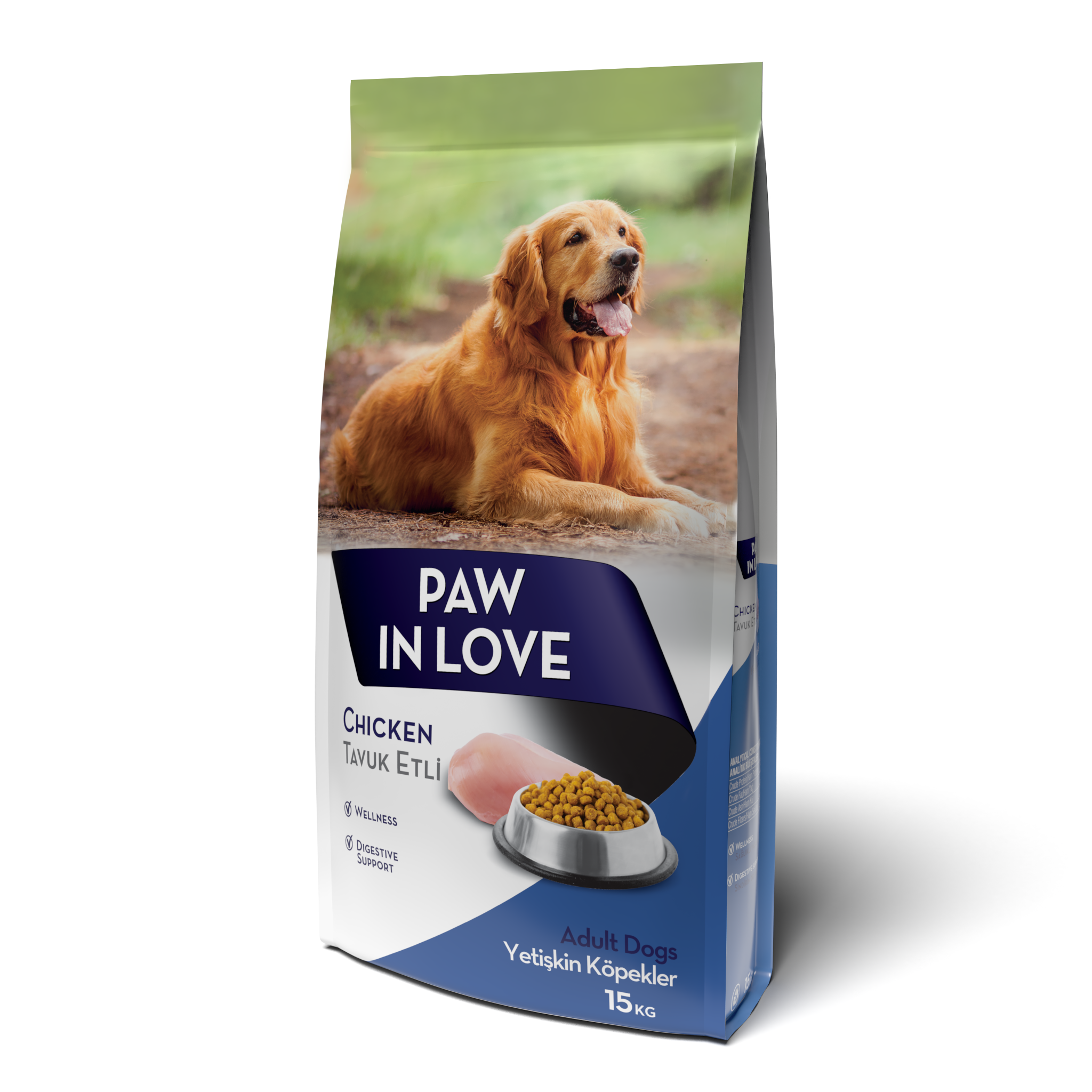 Caini - Paw In Love Hr. Uscata cu Pui pt. Caine Adult 15kg, https:shop.interpet.ro