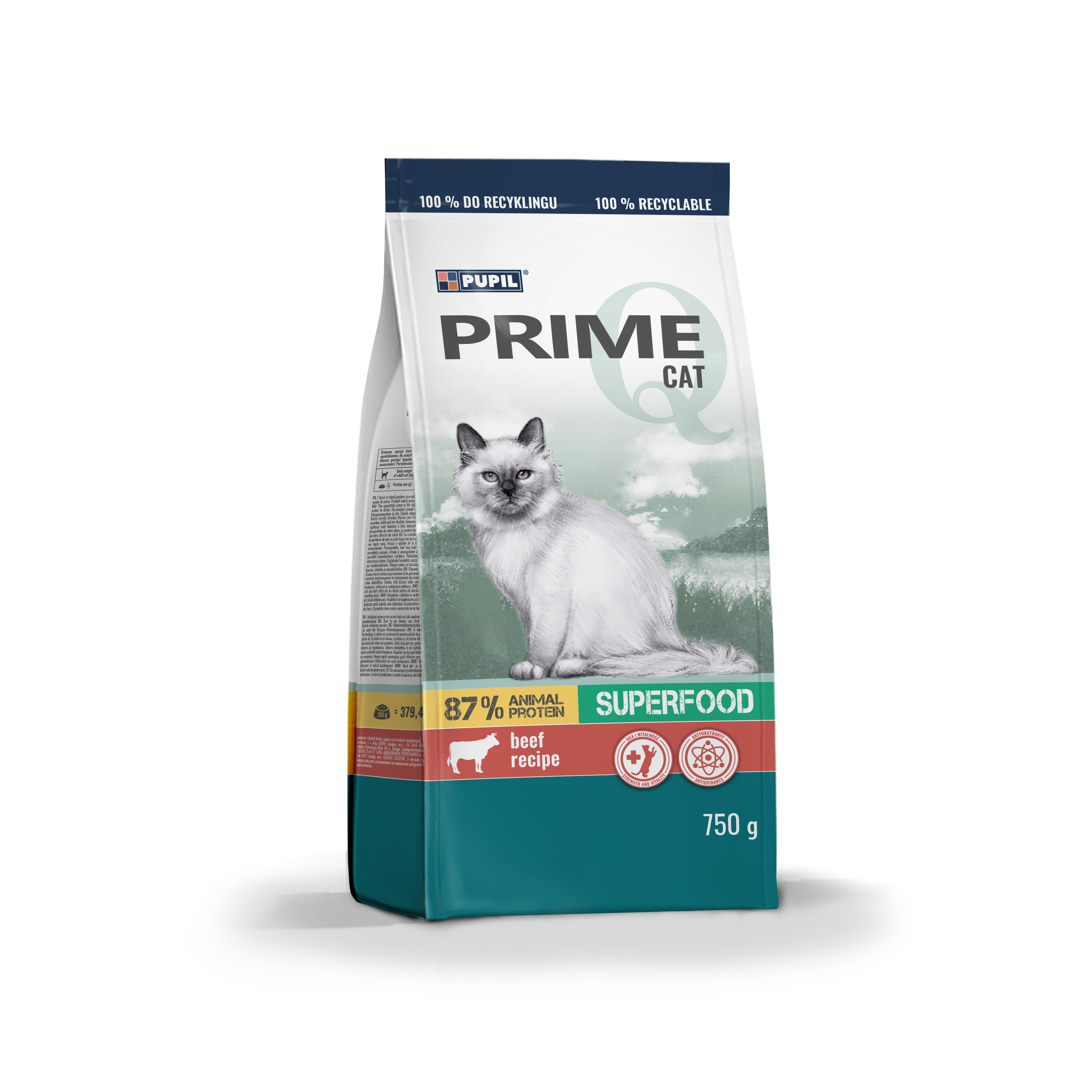Pisici - Prime Hr Uscata cu Vita/Legume pt pisici 750g, https:shop.interpet.ro