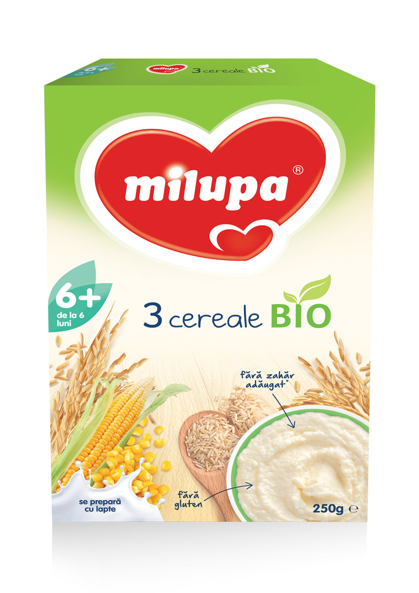 MILUPA CEREALE BIO 3  FARA LAPTE *250 GR