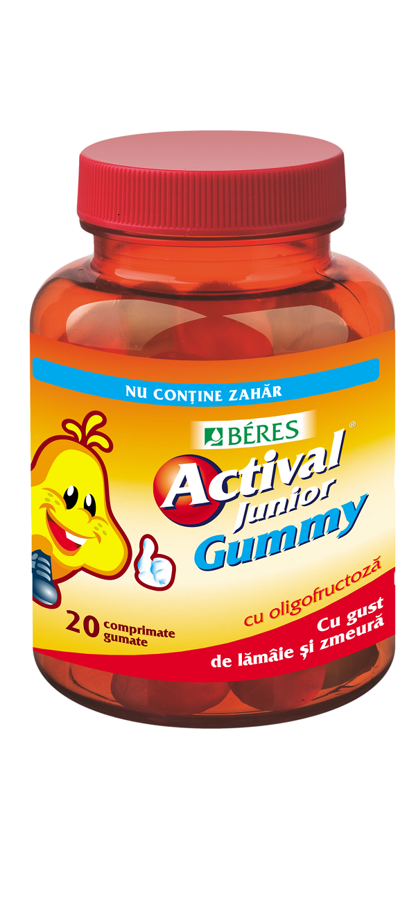 Actival Junior Gummy, 20 comprimate gumate, Beres Pharmaceuticals Co