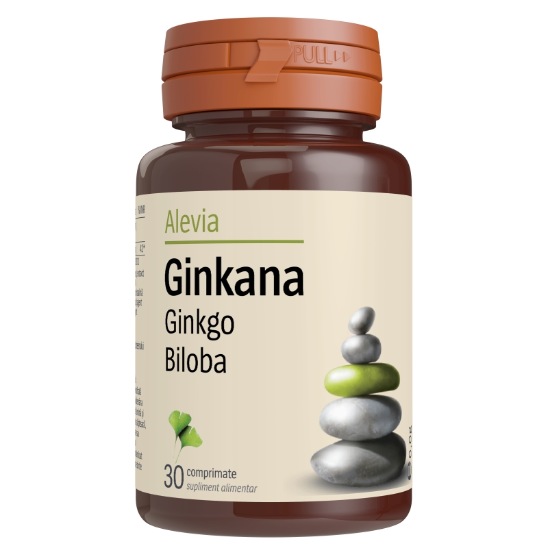 Ginkana Ginkgo Biloba 40 mg, 30 comprimate, Alevia