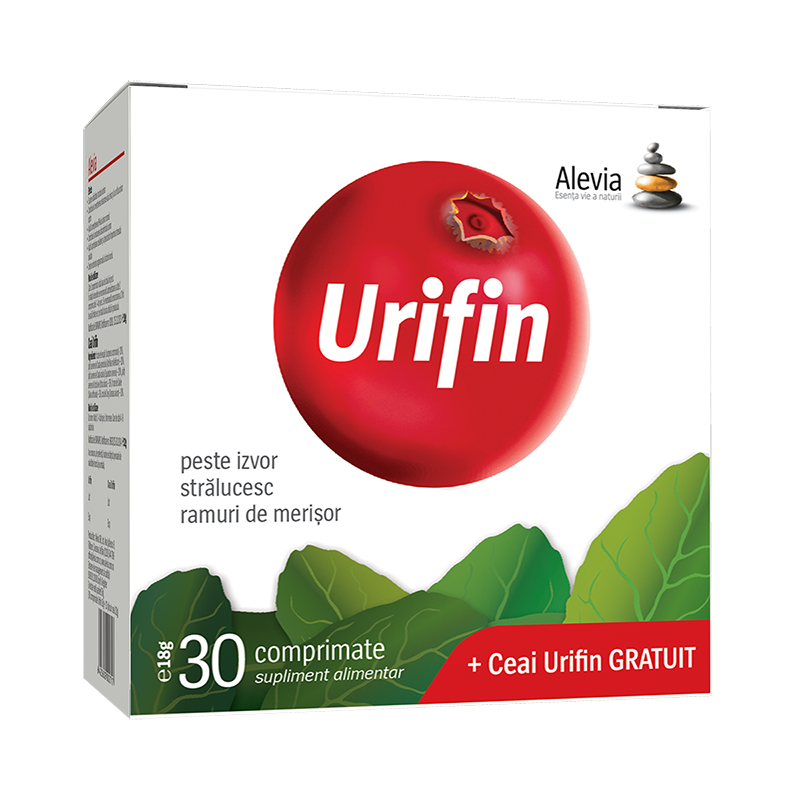 Urifin + Ceai Urifin, 30 comprimate+20 plicuri, Alevia