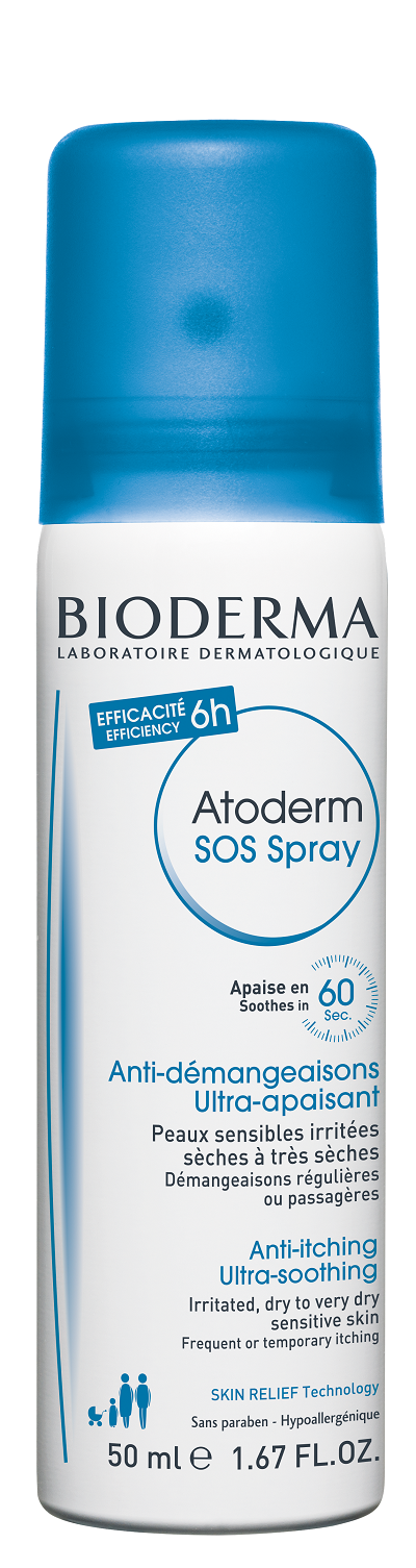 Spray anti-prurit cu efect calmant imediat Atoderm SOS, 50 ml, Bioderma