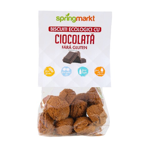 BISCUITI ECOLOGICI CU CIOCOLATA FARA GLUTEN, 100GR, ADAMS VISION