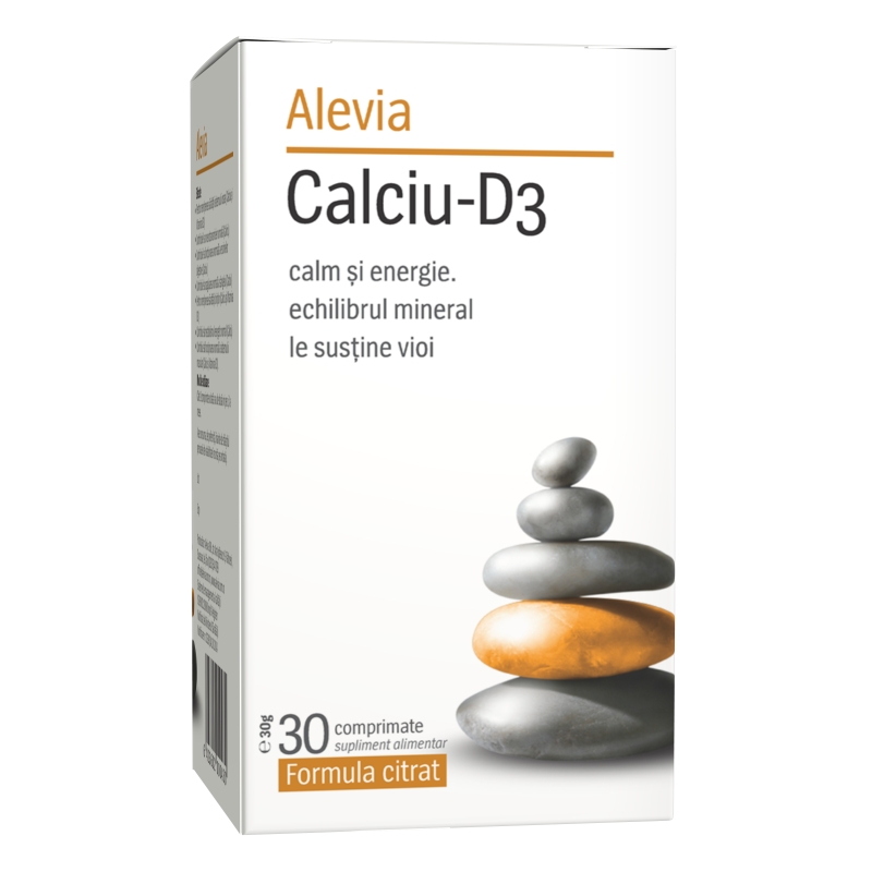 Calciu D3 - Formula Citrat, 30 comprimate, Alevia