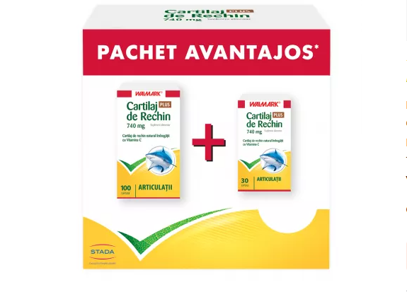 WALMARK Cartilaj de rechin plus 740 mg, 100 + 30 capsule cadou, walmark