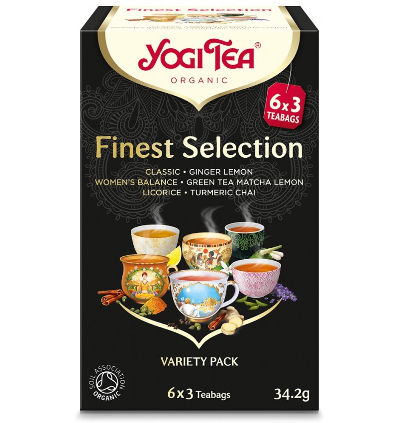 CEAI FINEST SELECTION 6 SORTIMENTE, 18 PLICURI, YOGI TEA PRONAT