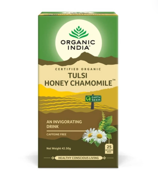 Ceai tulsi miere&musetel 25 pl bio 42.5gr organic india
