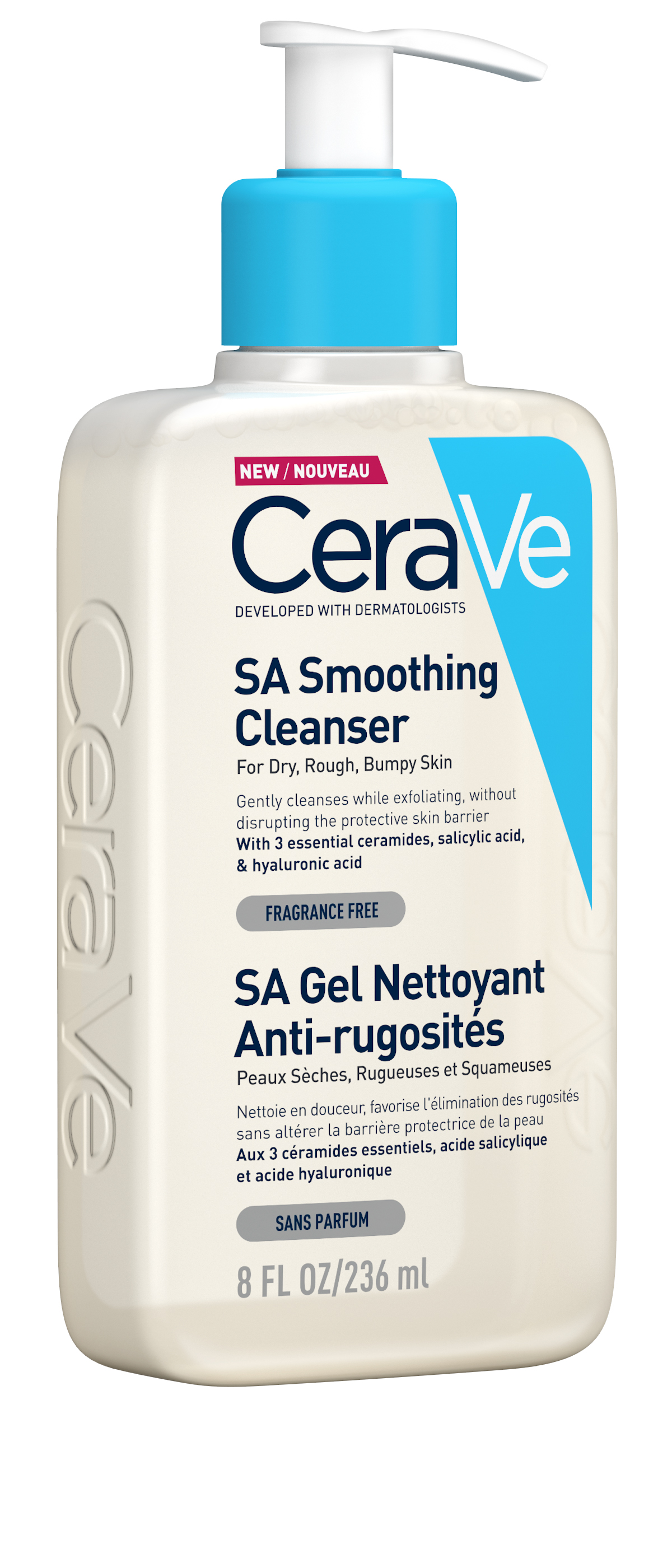 Gel de curățare anti-rugozități pentru pielea uscată sau aspră, 236 ml, CeraVe