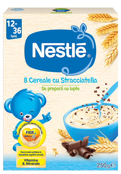 Cereale Nestlé® 8 cereale cu Stracciatella, 250g