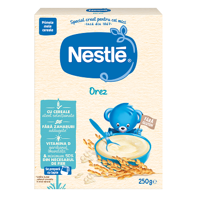 Cereale Nestlé Orez, 250g, începerea diversificării