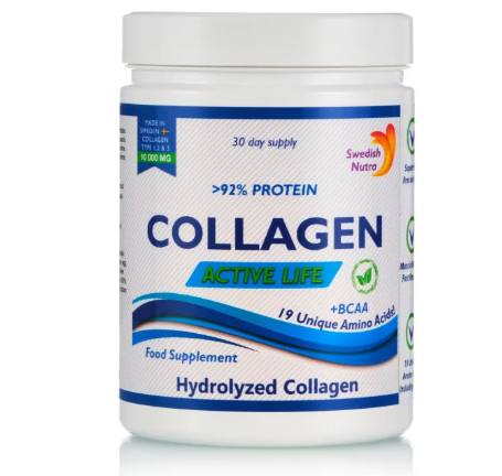 Colagen hidrolizat pulbere tip 1,2 si 3 active life 300 gr marnys