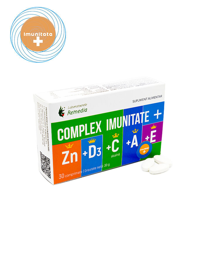 Complex Imunitate + Zn + D3 + C + A + E, 30 comprimate, Remedia