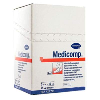 Comprese sterile Medicomp, 5x5 cm, 25 bucăți, Hartmann