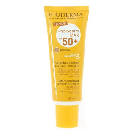 Crema cu protectie solara Bioderma Photoderm Max Aquafluide Doree SPF 50+, 40 ml