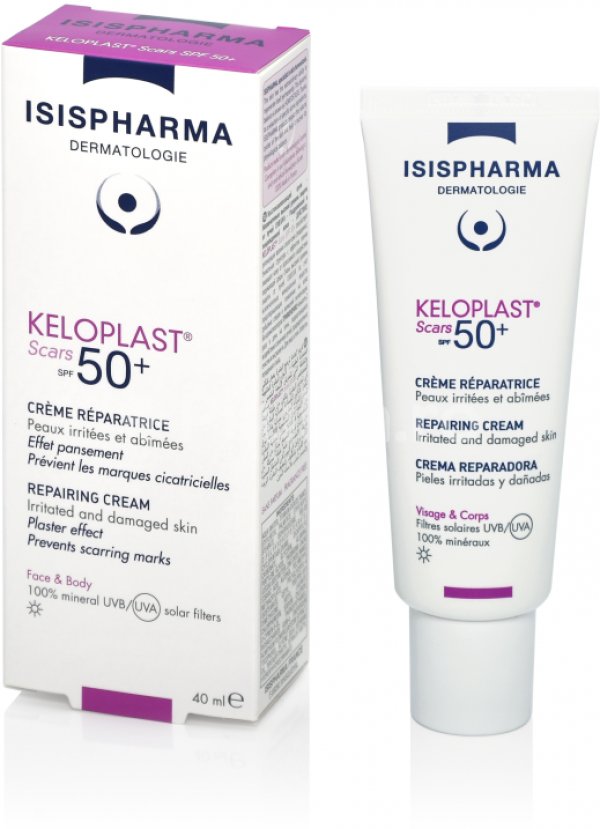 Crema reparatoare Keloplast Scars SPF 50+, 40 ml, Isispharma