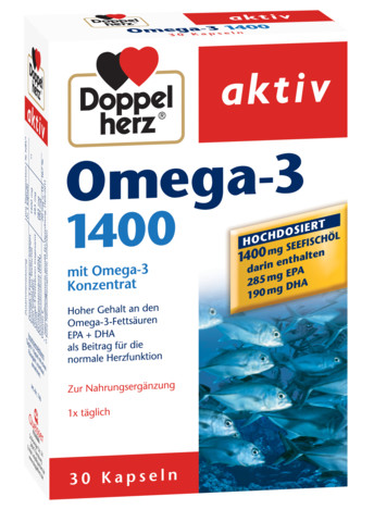 Omega 3 1400 mg Doppelherz Aktiv, 30 cps, Queisser Pharma