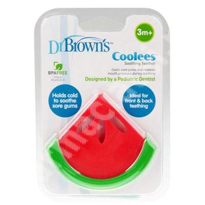 Jucărie dentiție în formă de pepene roșu, Coolees, TE220, Dr. Brown's
