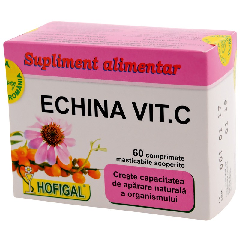 Echina Vitamina C, 60 comprimate