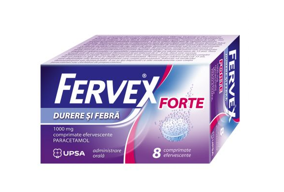 FERVEX DURERE SI FEBRA FORTE 1000 mg x 1 COMPR. EFF. 1000mg UPSA SAS