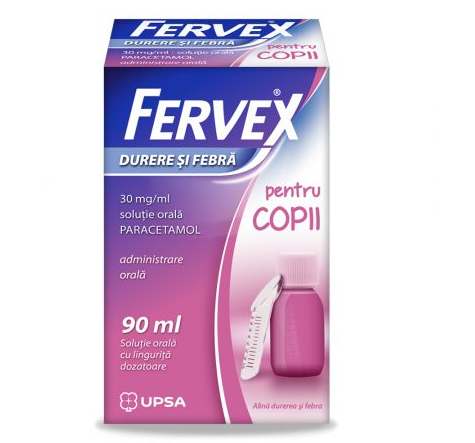 FERVEX DURERE SI FEBRA PENTRU COPII 30 mg/ml x 1 SOL. ORALA 30
 mg/ml UPSA SAS
