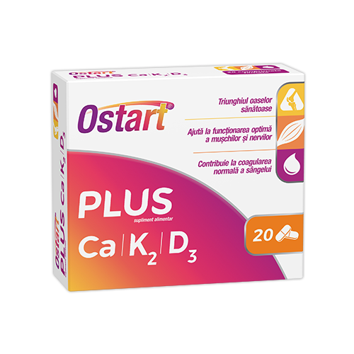 Ostart Plus Ca + K2 + D3, 20 comprimate, Fiterman