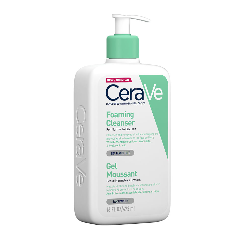 Gel de curățare spumant pentru piele normal-grasă, 473 ml, CeraVe